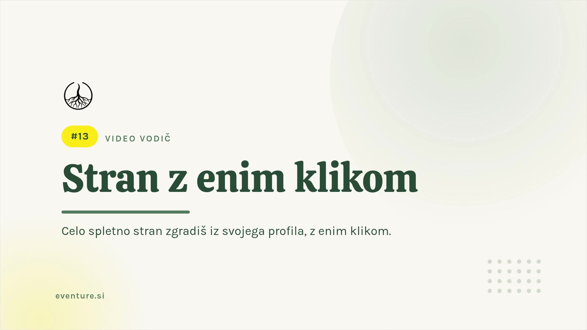 A website in one click