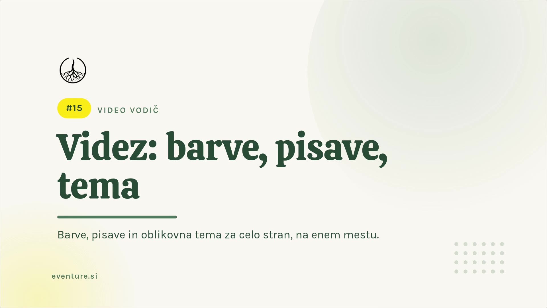 Appearance: colours, fonts, theme