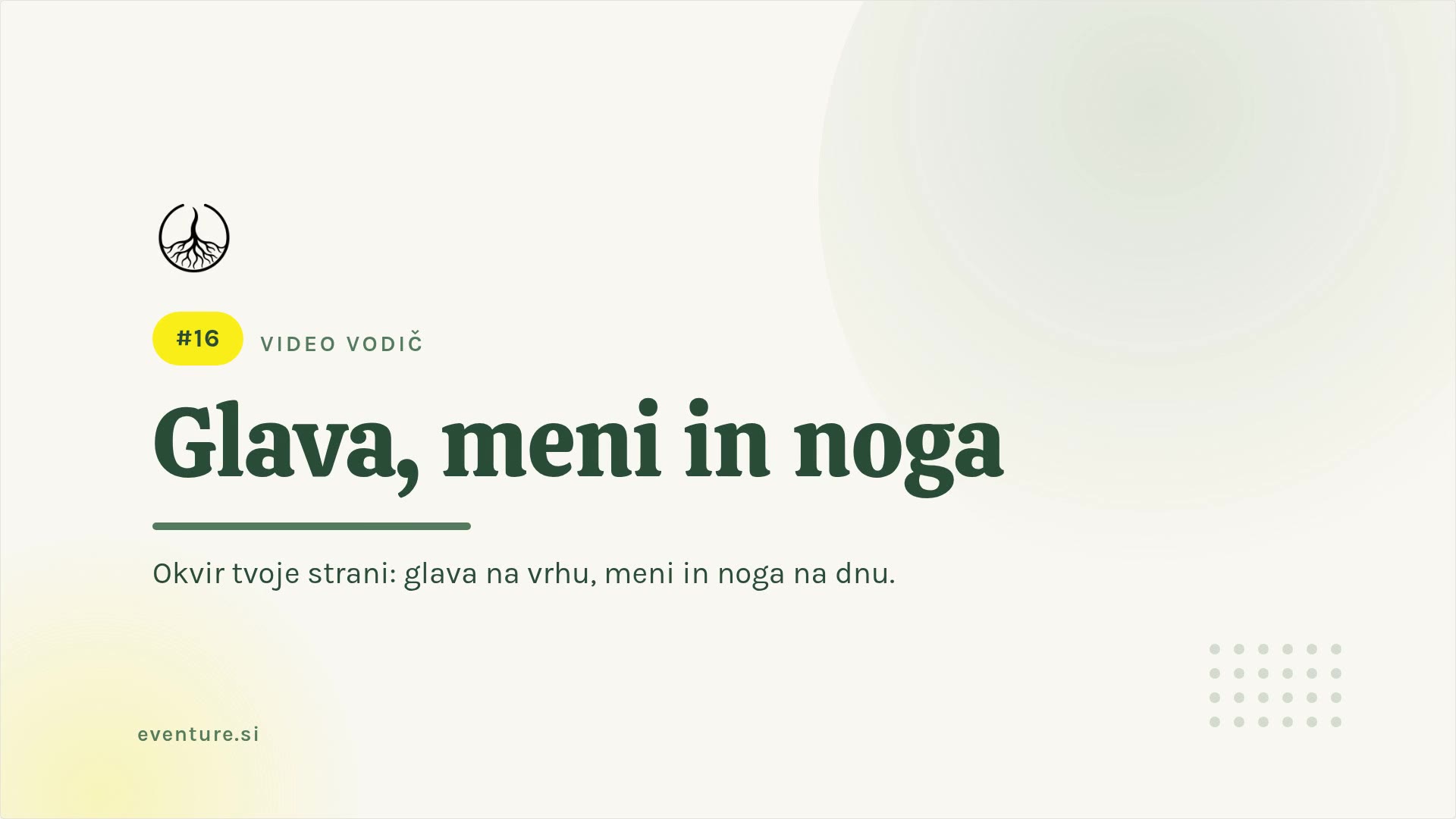 Header, menu and footer